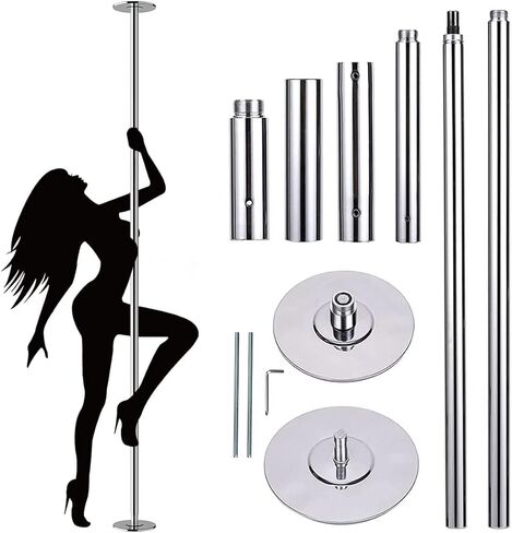 Stripper Pole,45mm Static Dancing Pole with Adjustable Height,Portable Removable Dance Pole Kit for Club,Max Load 440LBS in Saudi Arabia
