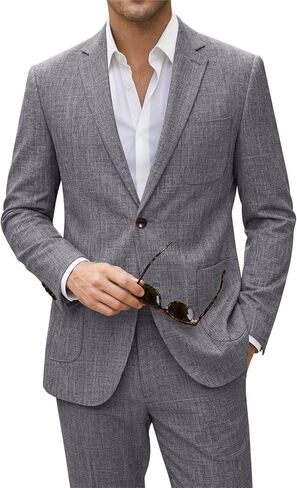 بدلة الرجال النحيفة نائمة 2 قطعة لحفل زفاف حفلة موسيقية بدلة عارضة السترة سروال خفيفة الوزن بدلات البروتينو in Kuwait