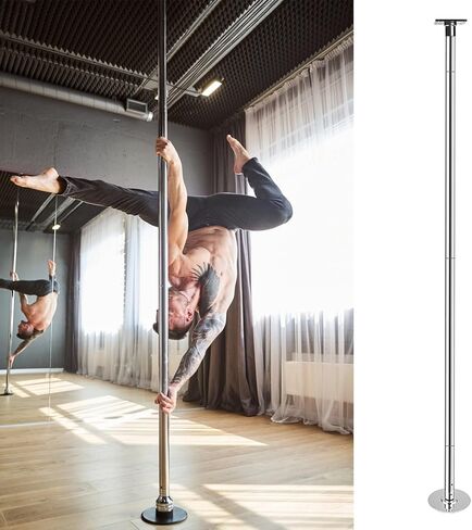 Fitness Stripping Pole for Male & Female,Fixed Aerial Dance Poles for Yoga/Ballet,Funny Safe Stripper Grab Poles for Performing in Saudi Arabia
