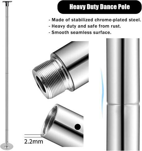 Fitness Stripping Pole for Male & Female,Fixed Aerial Dance Poles for Yoga/Ballet,Funny Safe Stripper Grab Poles for Performing in Saudi Arabia