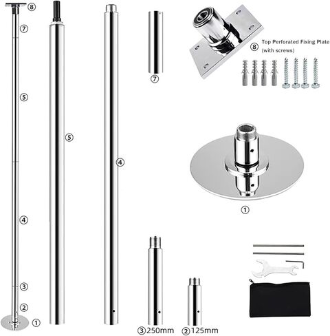 Fitness Stripping Pole for Male & Female,Fixed Aerial Dance Poles for Yoga/Ballet,Funny Safe Stripper Grab Poles for Performing in Saudi Arabia