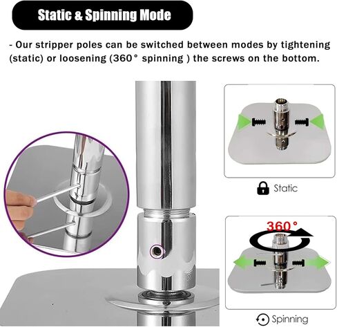 عمود الرقص المحمول المتعري، مدرب راقص على شكل عمود المنافسة للأداء، مجموعة عمود تدريب هوائي مربع in Saudi Arabia