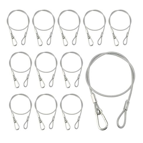 12 قطعة من كابلات أمان أضواء المسرح، كابلات أمان من الفولاذ المقاوم للصدأ بطول 31.5 بوصة لمنع السقوط لأضواء الحفلات وإضاءة المسرح DJ، قطر 4 مم (12، 31.5 بوصة) in Kuwait
