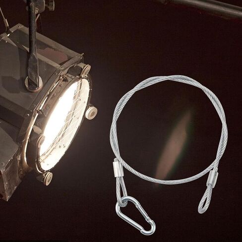 12 قطعة من كابلات أمان أضواء المسرح، كابلات أمان من الفولاذ المقاوم للصدأ بطول 31.5 بوصة لمنع السقوط لأضواء الحفلات وإضاءة المسرح DJ، قطر 4 مم (12، 31.5 بوصة) in Kuwait