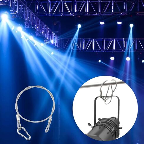 12 قطعة من كابلات أمان أضواء المسرح، كابلات أمان من الفولاذ المقاوم للصدأ بطول 31.5 بوصة لمنع السقوط لأضواء الحفلات وإضاءة المسرح DJ، قطر 4 مم (12، 31.5 بوصة) in Kuwait