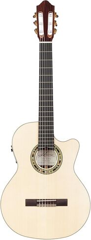 Kremona Fiesta F65CW-SB – Acoustic/Electric Nylon String Guitar – Handmade in Europe – Deluxe Hardshell Case Included in Kuwait