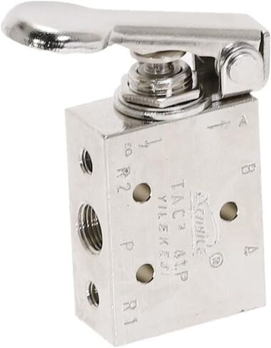 Air Valve,Mechanical Toggle Switch, TAC2-41P 2 Position 5 Way 1/8"" Spring Return Lever Pneumatic Valve Exhaust Switchs Fittings in Saudi Arabia