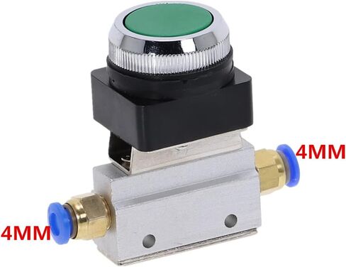 Air Valve, Mechanical Toggle Switch, 1 Piece 1/8"" Thread 2 Position 3 Way Flat Push Button Momentary Pneumatic Valves MOV-321PP in Saudi Arabia