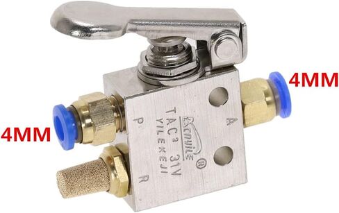 Air Valve, Mechanical Toggle Switch, TAC2-31V 1/8"" Thread 2 Position 3 Way Spring Return Lever Pneumatic Switchs Valves Fittings in Saudi Arabia