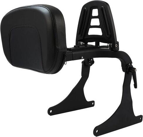 Motorcycle Multi Purpose Rider/Passenger Sissy Bar Backrest with Luggage Carrier Rack Adjustable Rotatable Back Cushion Pad for Harley Nightster RH 975 Special and RH 975S Models 2022 2023 2024 Black in Saudi Arabia