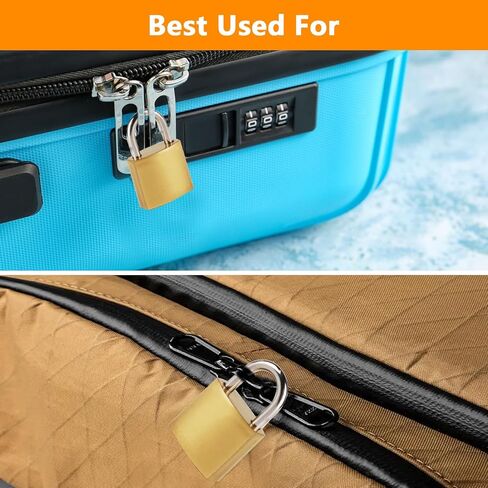 12 حزمة من أقفال النحاس العتيقة على شكل حرف D مقاس 20 مم - أقفال مزخرفة وآمنة مع قلب من السبائك الصلبة للأمتعة وخزائن الصالة الرياضية وصناديق الهدايا والتخزين والسفر. صغير الحجم لحقائب الظهر/الحالات الأمنية in Kuwait