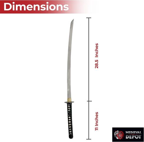 MedievalDepot Reverse Blade Rurouni Kenshin Katana - Overall 40" - 1060 High Carbon Steel - Razor Sharp Blade - Collectible & Display in Kuwait