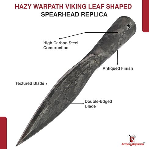 Armory Replicas™ Metal Puncture Forged High Carbon Steel Antiqued Predrilled Spearhead in Saudi Arabia