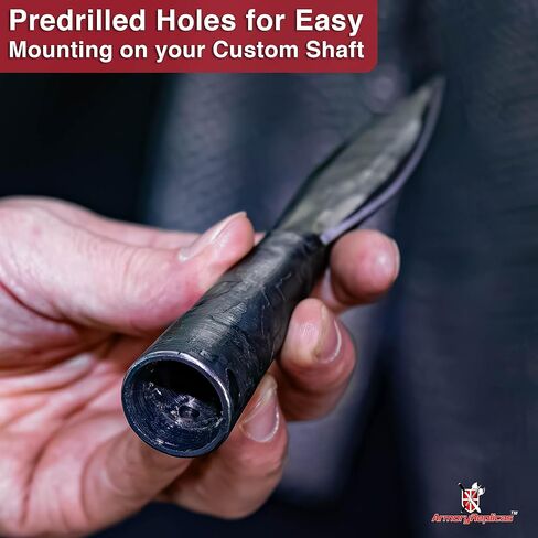 Armory Replicas™ Metal Puncture Forged High Carbon Steel Antiqued Predrilled Spearhead in Saudi Arabia