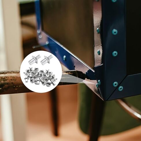 Drive Rivets,100pcs Aluminum Blind Rivet, Half Round Head Hammer Drive Blind Rivets, Knock Type Expansion Rivets for Home, Electronic, Precision in Saudi Arabia