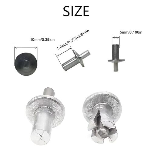 Drive Rivets,Aluminum Core Rivets with Round Head(200Pcs),Knock Type Expansion Aluminum Rivets,2024New Drive Rivets,Half Round Head Aluminum Core Rivets in Saudi Arabia