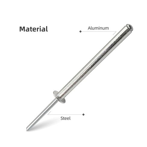 40pcs Aluminum Long Blind Rivets, Strong and Durable, Easy to Install, Ideal for Metal Joining, DIY, Furniture, Aviation, and Ductwork(Size:5/32" x2-3/4(M4x70mm)) in Saudi Arabia