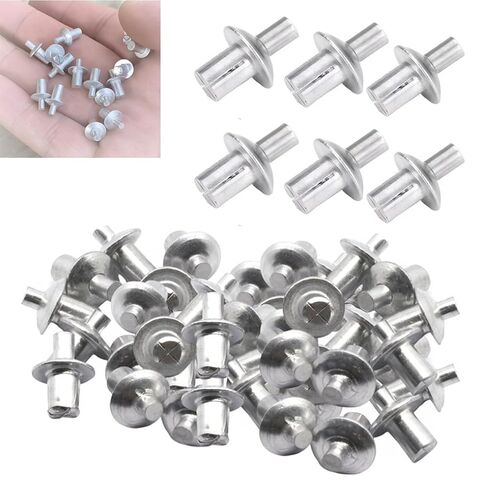 Drive Rivets,Aluminum Core Rivets with Round Head, 2024 New Drive Rivets, Knock Type Expansion Aluminum Rivets (100Pcs) in Saudi Arabia