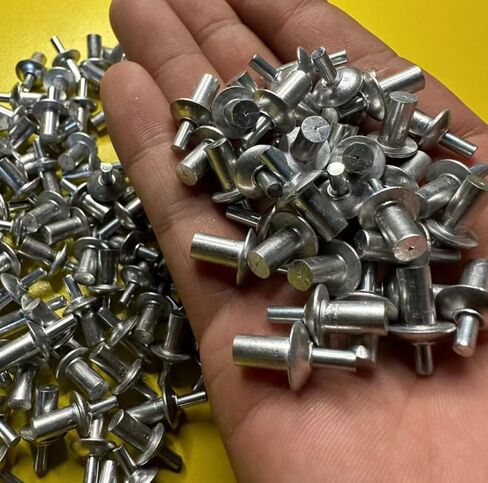 Drive Rivets,Aluminum Core Rivets with Round Head, 2024 New Drive Rivets, Knock Type Expansion Aluminum Rivets (100Pcs) in Saudi Arabia