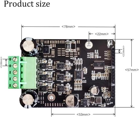 1Pcs SNR8503M Three Phase DC Brushless Motor Controller High-Power 1600W PWM Driver Board for No Hall Motor FOC Development 6-80V Wide Voltage Motor Control Regulator Module in Saudi Arabia