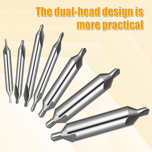 7 Pcs Centering Drill Bit M2 High Speed Steel Center Drill-Bit 60-Degree Angle Center Drill Bit Set Size 1.0 1.5 2.0 2.5 3.0 4.0 5.0 Countersink Tools for Lathe Metalworking in Saudi Arabia