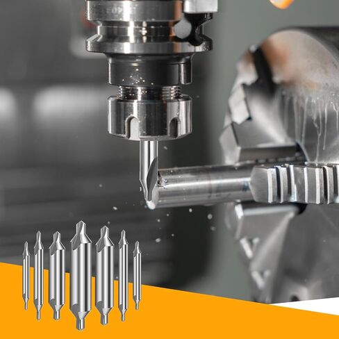 7 Pcs Centering Drill Bit M2 High Speed Steel Center Drill-Bit 60-Degree Angle Center Drill Bit Set Size 1.0 1.5 2.0 2.5 3.0 4.0 5.0 Countersink Tools for Lathe Metalworking in Saudi Arabia