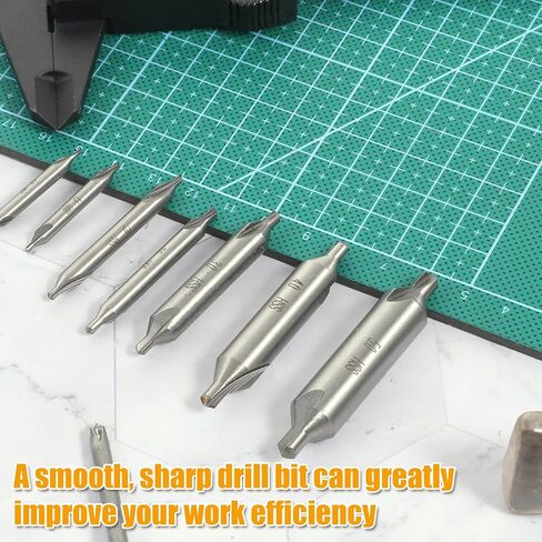 7 Pcs Centering Drill Bit M2 High Speed Steel Center Drill-Bit 60-Degree Angle Center Drill Bit Set Size 1.0 1.5 2.0 2.5 3.0 4.0 5.0 Countersink Tools for Lathe Metalworking in Saudi Arabia