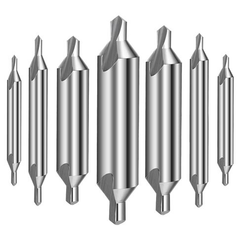7 Pcs Centering Drill Bit M2 High Speed Steel Center Drill-Bit 60-Degree Angle Center Drill Bit Set Size 1.0 1.5 2.0 2.5 3.0 4.0 5.0 Countersink Tools for Lathe Metalworking in Saudi Arabia