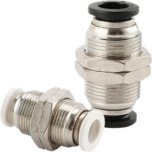 1/10/20 PCS PM Pneumatic Bulkhead Straight Fitting |4/6/8/10/12/14/16mm Push-In Air Hose Connector(PM-12,20 PCS) in Saudi Arabia