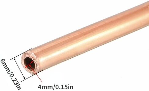 Refrigeration Tubing, Soft Coil Copper Tubing,Copper Tube OD 6mm x ID 4mm Length 6.56 Ft in Kuwait