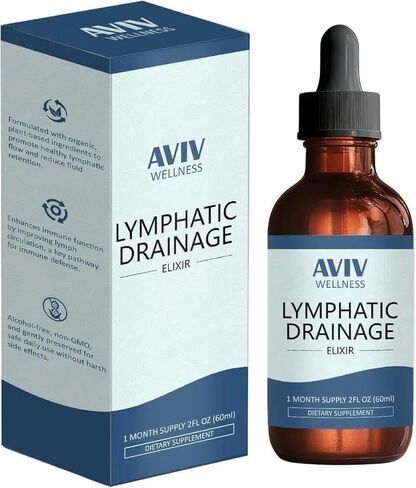 Alora's Hope Organic Lymphatic Drainage Drops - Herbal Liquid Blend for Circulation, Fluid Balance, Fast-Absorbing Botanical Formula, 2 fl oz(1pc) in Saudi Arabia