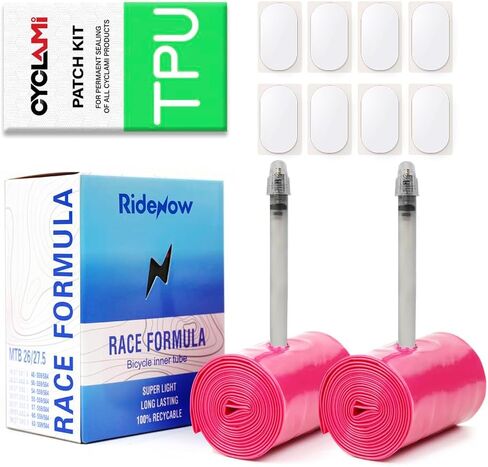 2-Pack RideNow 700C x 18-32C / 32-47C (ALLRoad & Gravel) / MTB27.5 inch x 1.9-2.5 TPU Inner Tubes with 45mm Presta Valves Lightweight (Include Bike Tube Patch Repair Kit) in Kuwait