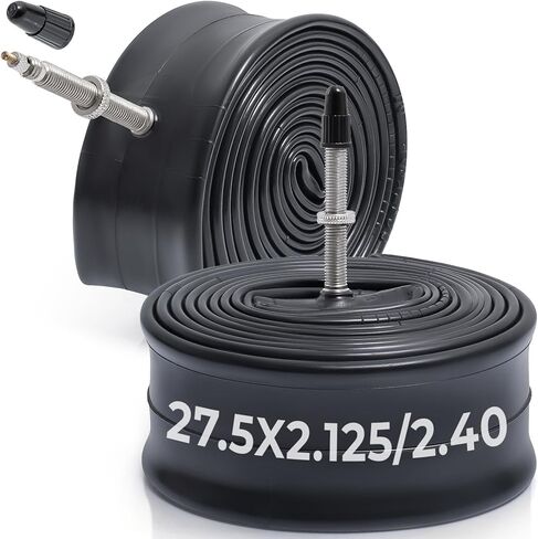 قطعتان، أنابيب دراجة ممتازة 27.5X2.125/2.20/2.25/2.30/2.35/2.40، متوافقة مع إطارات الدراجة 27.5x2.125 إلى 2.40، مع صمام بريستا FV48mm، مطاط البوتيل، تستخدم لدراجات الجبال والطراد والمدينة والطرق in Kuwait