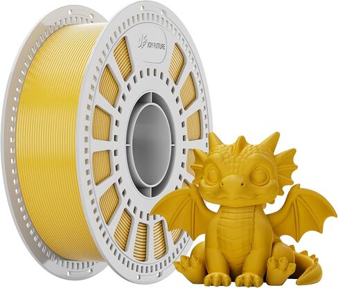 خيوط طابعة ثلاثية الأبعاد من JOY FUTURE PETG، خيوط طابعة ملفوفة بدقة 1.75 مم، دقة الأبعاد +/- 0.02 مم، بكرة 1 كجم (2.2 رطل) مناسبة لمعظم طابعات FDM ثلاثية الأبعاد متعددة الألوان (أصفر) in Kuwait