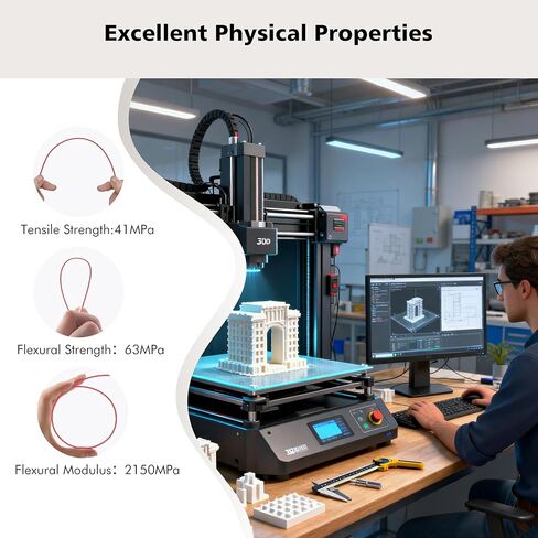 خيوط طابعة ثلاثية الأبعاد من JOY FUTURE PETG، خيوط طابعة ملفوفة بدقة 1.75 مم، دقة الأبعاد +/- 0.02 مم، بكرة 1 كجم (2.2 رطل) مناسبة لمعظم طابعات FDM ثلاثية الأبعاد متعددة الألوان (أصفر) in Kuwait