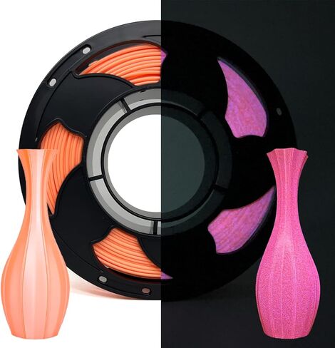 1.75mm Sweet Orange PLA Filament with Smooth Surface, Sime Luminous Rose Red 3D Printer Filament, 0.2kg 200g Small Spool 3D Printing PLA Filament Rod in Saudi Arabia