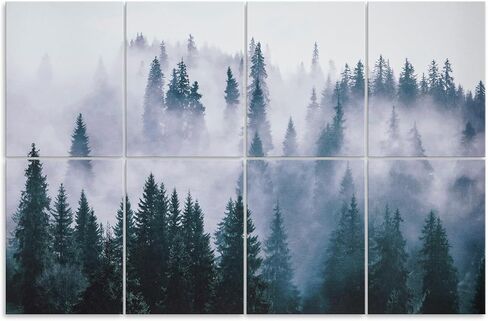 8 Pack Art Acoustic Panels, 48" x 32" Soundproof Wall Panels, Decorative Sound Absorbing Panels, Sound Dampening Panels, Acoustic Treatment for Recording Studio, Home, Office - Mist Pine in Kuwait