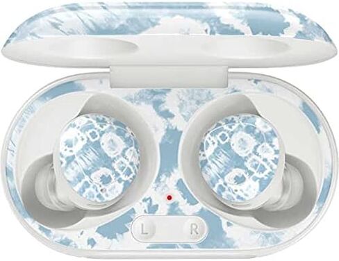 Skinit Decal Audio Skin Compatible with Galaxy Buds+ - Officially Licensed Originally Designed Blue Tie Dye Design in Saudi Arabia