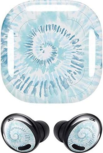 Skinit Decal Audio Skin Compatible with Samsung Galaxy Buds Pro Originally Designed Blue and White Tie Dye Design in Saudi Arabia