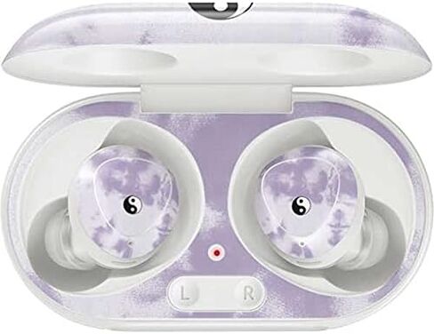 Skinit Decal Audio Skin Compatible with Samsung Galaxy Buds+ - Officially Licensed Originally Designed Purple and White Tie Dye Design in Saudi Arabia