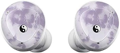 Skinit Decal Audio Skin Compatible with Samsung Galaxy Buds+ - Officially Licensed Originally Designed Purple and White Tie Dye Design in Saudi Arabia