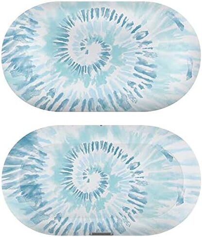Skinit Decal Audio Skin Compatible with Samsung Galaxy Buds+ - Officially Licensed Originally Designed Blue and White Tie Dye Design in Saudi Arabia