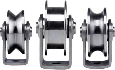 بكرة من الفولاذ المقاوم للصدأ، بكرة باب من الفولاذ المقاوم للصدأ 304 مع محمل/عجلة باب/بكرة باب على شكل حرف V أخدود على شكل حرف U أخدود 22 مم (شكل U SS304) in Kuwait