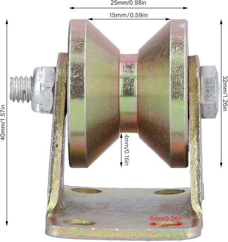 32mm V Type Groove Wheel:Heavy Duty Wire Rope Rail with 2.5mm Bracket for Moving Doors in Saudi Arabia