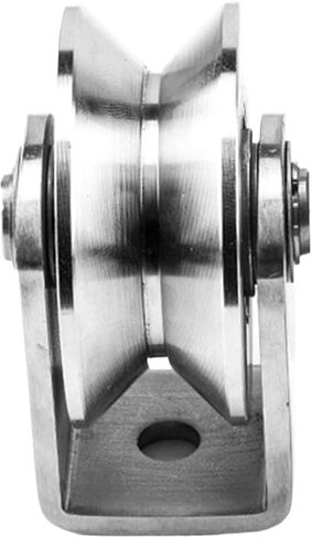 بكرة من الفولاذ المقاوم للصدأ، بكرة بكرة على شكل حرف V مقاس 2 بوصة، محمل أسطواني للباب المنزلق من الفولاذ المقاوم للصدأ 304 للتعامل مع المواد in Kuwait