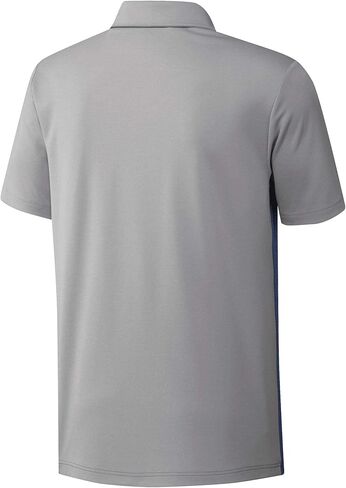 adidas - Heathered Colorblocked 3-Stripes Polo - A508 - XL - Grey Two Heather/Collegiate Royal Heather in Kuwait