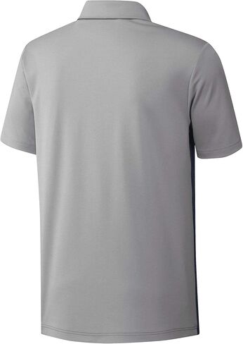adidas - Heathered Colorblocked 3-Stripes Polo - A508 - XL - Grey Two Heather/Collegiate Royal Heather in Kuwait