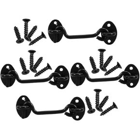 Lurrose 4pcs Stainless Steel Heavy Duty Barn Door Lock Hook Latch Secure Sliding Door Mechanism for Indoor Outdoor Use Silent Operation Durable Design in Kuwait