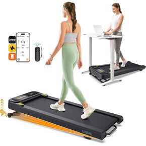 Smart Treadmill with 9% Auto Incline, Hiking and Running Walking Pad Treadmills for Home Office, Treadmill with UREVO APP, AI Powered Music Course, HIIT Programs Synced to Scenic Route, One-Click Mute in Kuwait