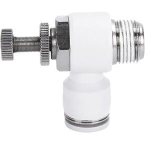 Pneumatic Speed Regulating One-way Flow Limiting Gas Pipe Cylinder Throttle Valve SL4-M5/6-01/8-02 White Joint 1Pcs(WhiteSL10-04) in Kuwait
